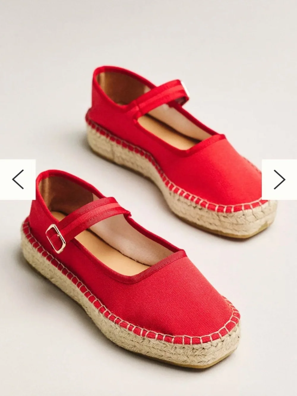 Maeve Anthropologie Mary Jane Espadrille Flats Cherry Red Size 8/US EU 39